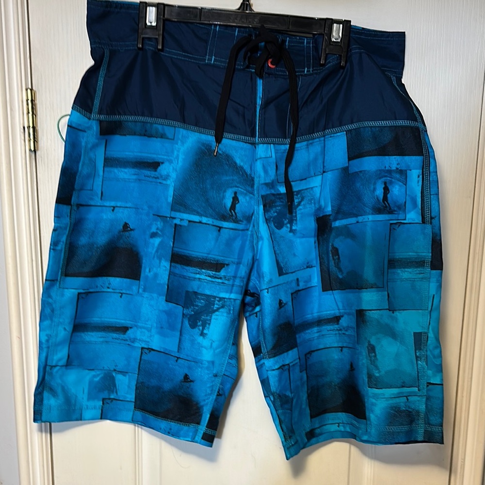 Burnside Blue Gradient Board Shorts Swim